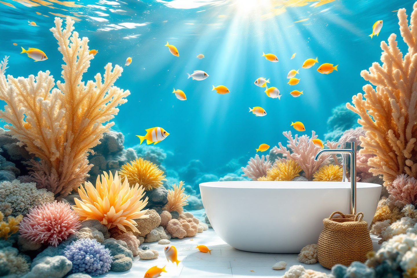 海とバスタブ イメージ